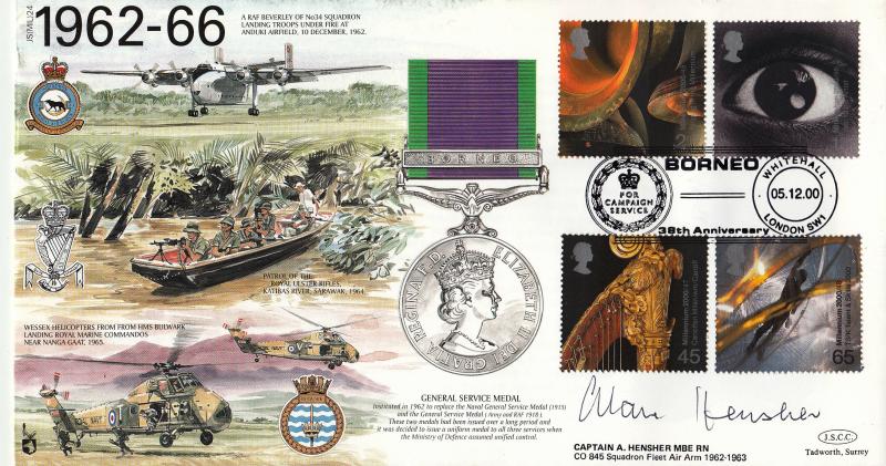 2000 (12) Sound & Vision - JSCC JS(MIL) 24 'Borneo 38th Anniversary' Official - Signed by Captain A Hensher