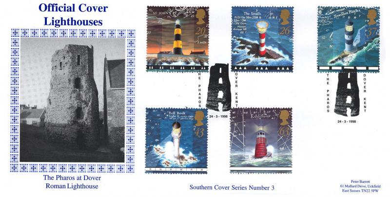 1998 (03) Lighthouses - Southern Cover Series 'The Pharos Lighthouse' Official