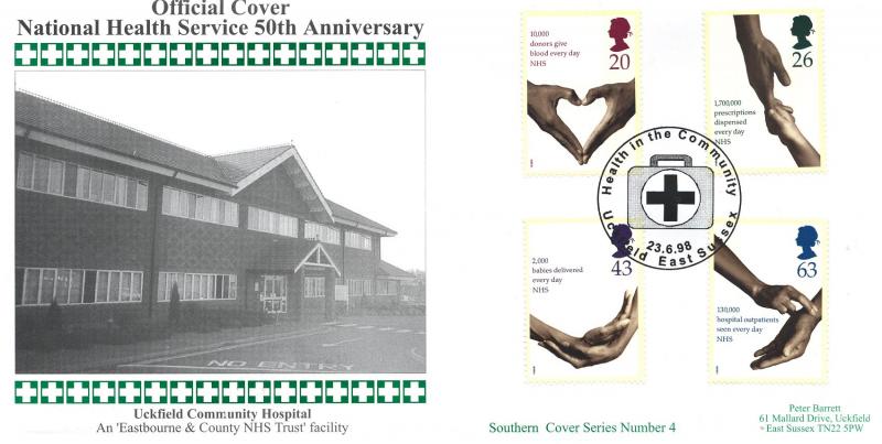 1998 (06) National Health Service - Southern Cover Series 'Health In The Comminity' Official
