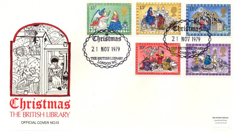 1979 (11)  Christmas - British Library Official (NO Cachet)