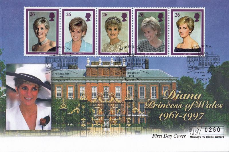 1998 (02) Diana - Westminster 'Kensington Palace Gates' Official