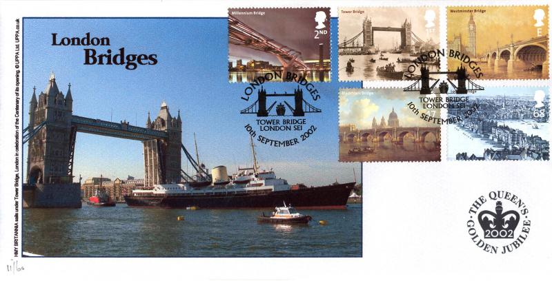 2002 (09) London Bridges - Cambridge 'Britannia Sailing Under Tower Bridge' Official