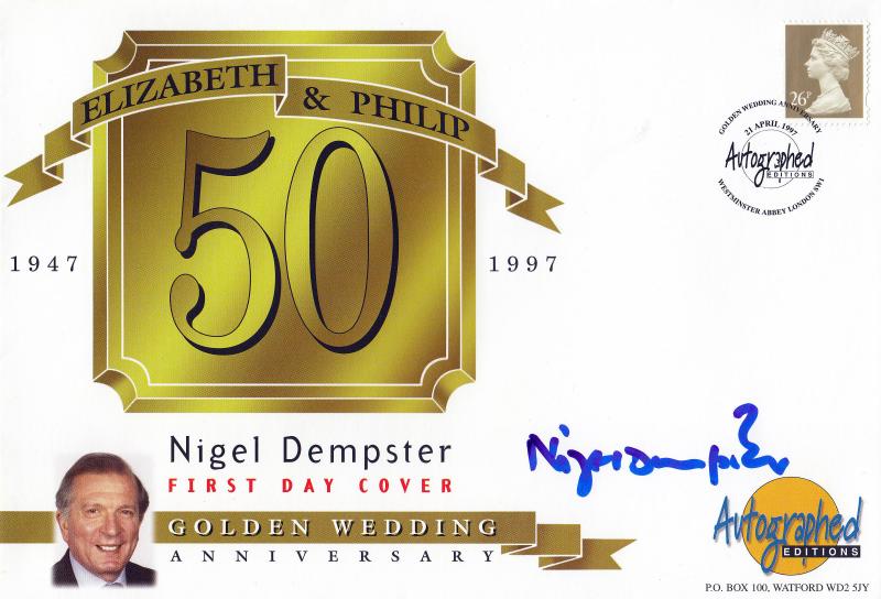 1997 (04) Golden Wedding Definitives - Westminster Autographed Editions Official - Signed by the late Nigel Dempster