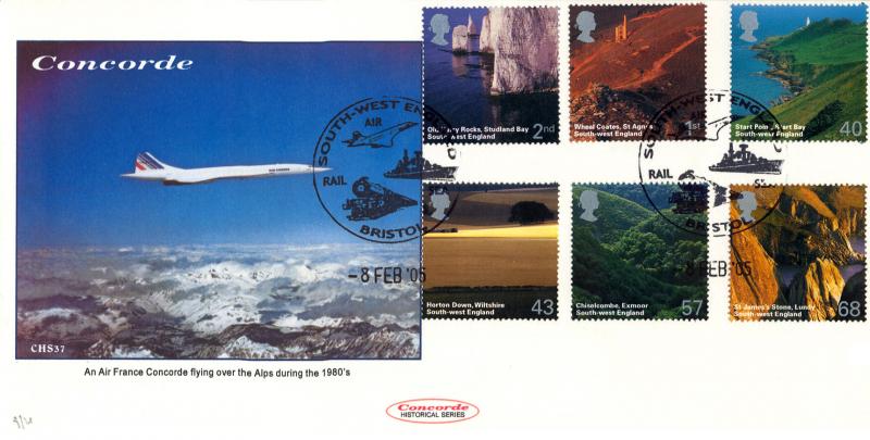 2005 (02) South West England - Cambridge Stamp Centre 'Concorde CHS37' Official - Only 20 Produced