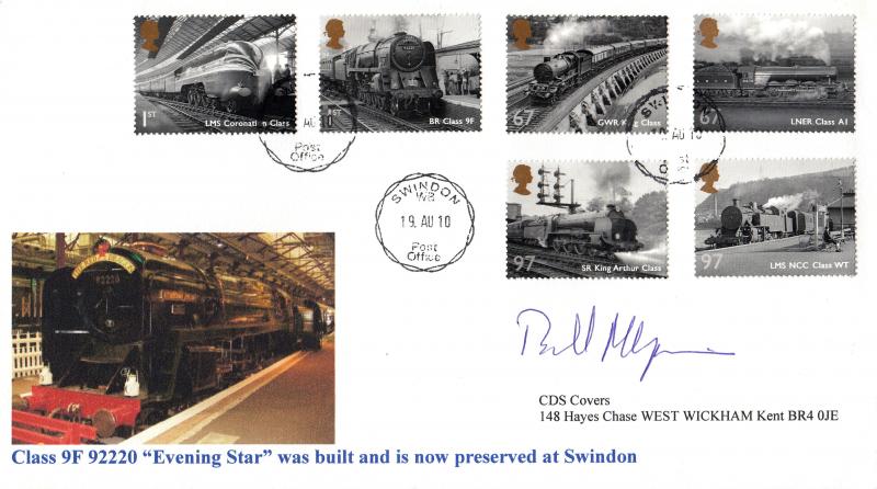 2010 (08) Great British Railways - CDS Cover - Swindon CDS - Signed by the late Sir William McAlpine