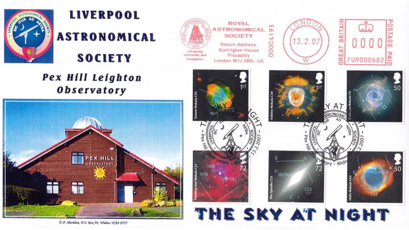 2007 (02) The Sky At Night - Sheridan 'Pex Hill Leighton Observatory' Official + Royal Astronomical Society Meter Mark
