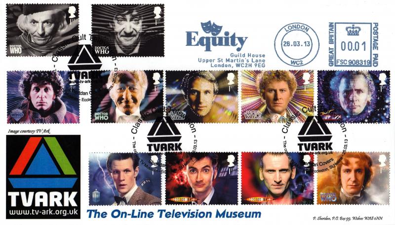 2013 (03) Dr Who (Stamps) - Sheridan TVARK' Official + Equity Meter Mark