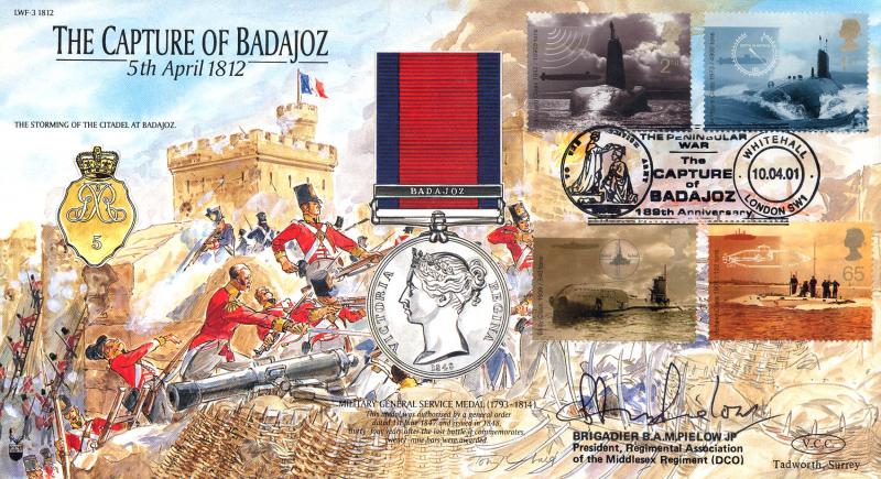 2001 (04) Submarines - VCC (Veterans Charities Consortium) 'Capture of Badajoz' Official - Signed Brigadier B.A.M. Pielow