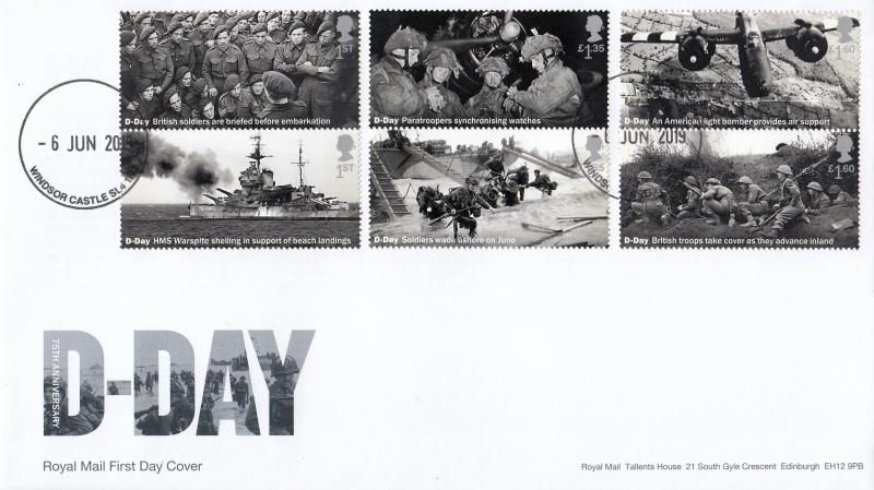 2019 (06) D-Day 75th Anniversary (Stamps) - RM - Windsor Castle CDS