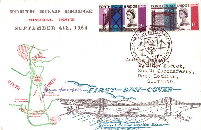 1964 (09) Forth Bridge - Non Phosphor - South Queensferry H/S - Signed by the Provost of South Queensferry