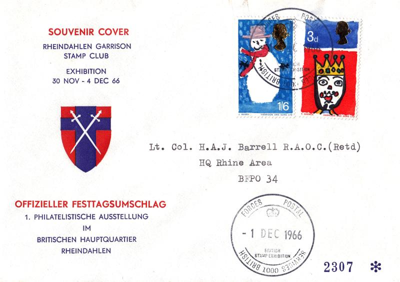 1966 (12) Christmas - Rheindahlen Garrison BFPS 1000 Official