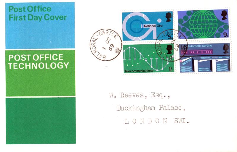 1969 (10) Post Office Technology - PO - Balmoral Castle CDS