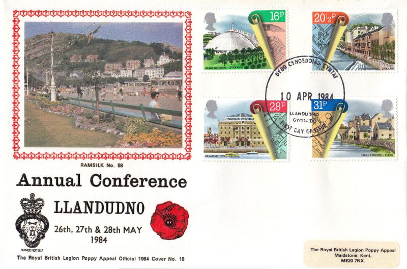 1984 (04) Urban Renewal - Royal British Legion Annual Conference Cover - Llandudno FDI