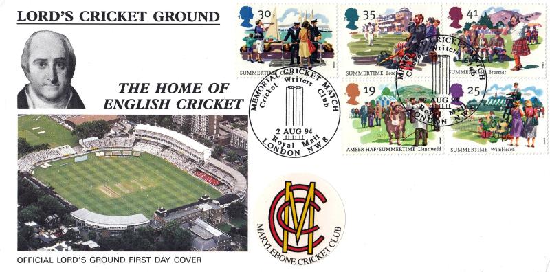 1994 (08) Summertime - SP 'MCC Memorial Cricket Match, NW8' Official
