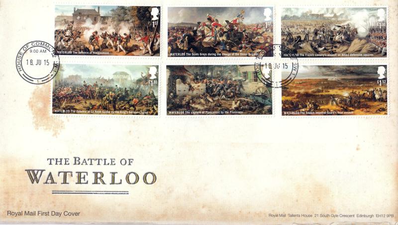 2015 (06) Battle of Waterloo (Stamps) - RM - House of Commons CDS