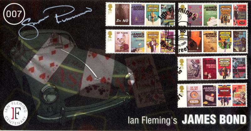 2008 (01) James Bond (Stamps) - Scott Official - Signed by Shane Rimmer