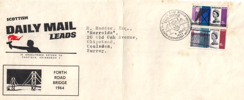 1964 (09) Forth Bridge - Ord - Scottish Daily Mail 'Wrapper' - South Queensferry H/S