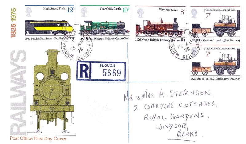 1975 (08) Railways - PO - Windsor Castle CDS