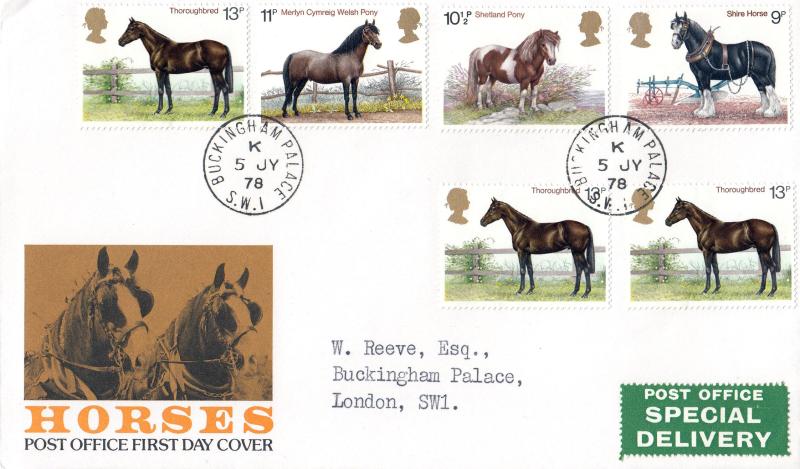 1978 (07) Horses - PO - Buckingham Palace CDS