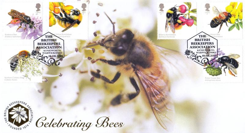 2015 (08) Bees (Stamps) - Buckingham/Internet Covers 'Beekeepers Association' Official