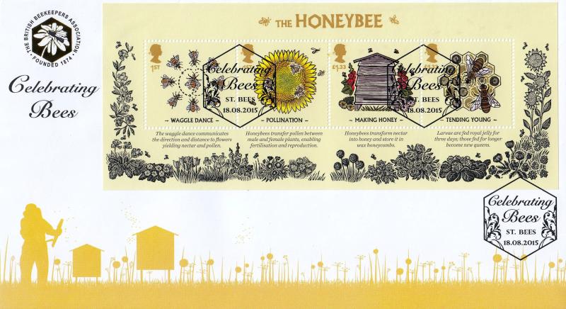 2015 (08) Bees (M/S) - Buckingham/Internet Covers 'Celebrating Bees' Official