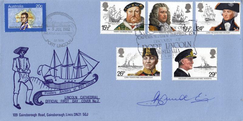 1982 (06) Maritime - Lincoln Cathedral Official - Signed by Sir William Flinders Petries FRS