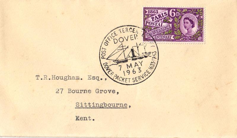 1963 (05) Paris - Plain - Phosphor - Dover Packet Service H/S