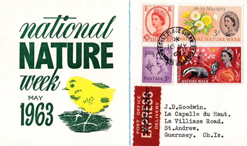 1963 (05) Nature - Yellow Chick Cover - Ord - Market Place, Guernsey CDS