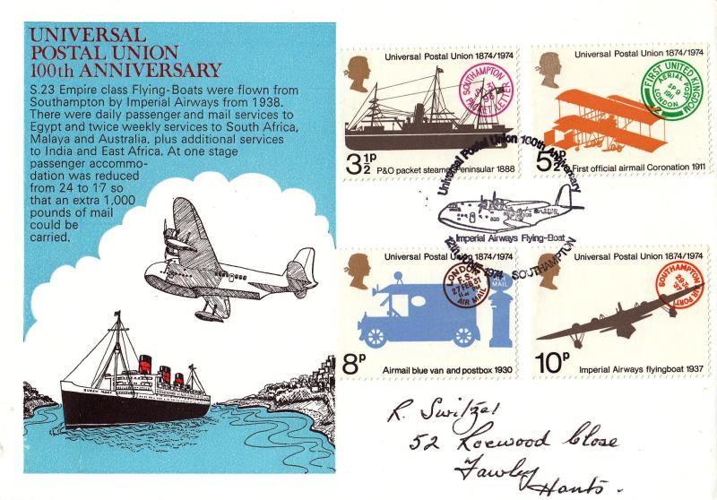 1974 (06) Universal Postal Union - Imperial Airways Official