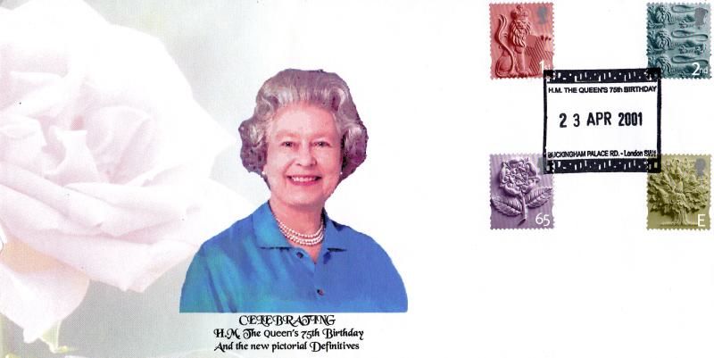 2001 (04) English Pictorial Regionals - Peter Payne 'QM 75th B'Day' Official