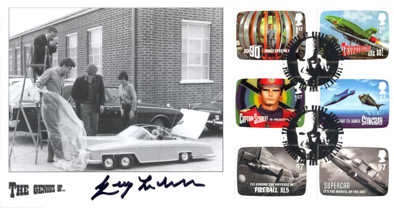 2011 (01) Gerry Anderson (Stamps) - Steven Scott FAB 1 Arrival Official - Signed by the late Gerry Anderson