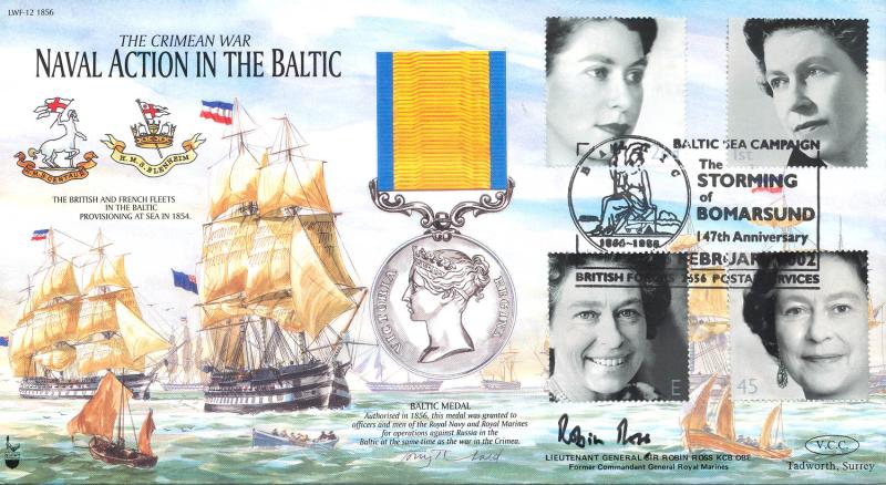 2002 (02) Jubilee - VCC (Veterans Charities Consortium) 'Naval Action In The Baltic' (Bomarsund) Official - Signed Lt General Sir Robin Ross