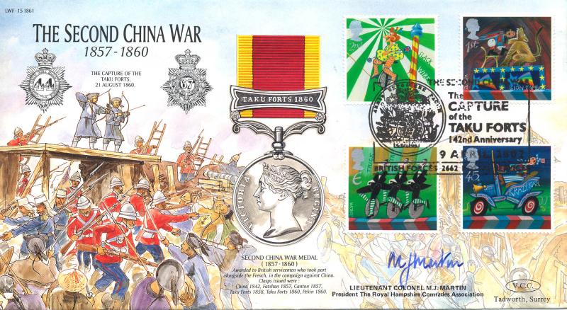 2002 (04) Circus - VCC (Veterans Charities Consortium) 'The Capture of the Taku Forts' (Second China War) Official - Signed Lt Colonel M J Martin
