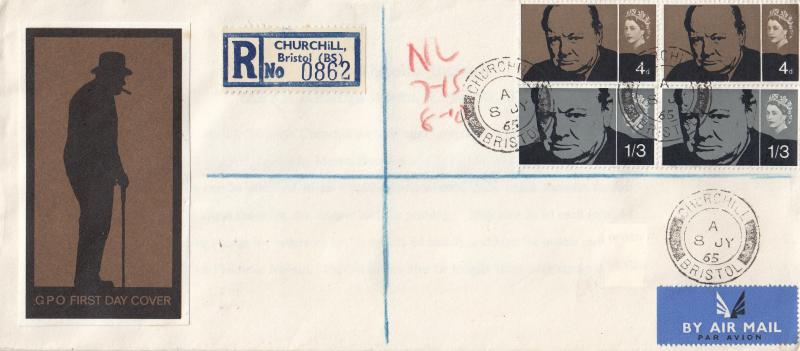 1965 (07) Churchill - Ord - GPO DL Cover - Churchill, Bristol CDS