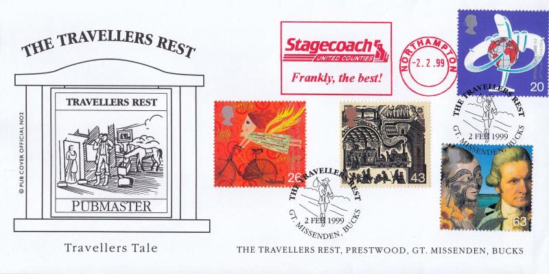 1999 (02) Travellers - Brazier 'Pub' Official + Stagecoach, United Counties Meter Mark