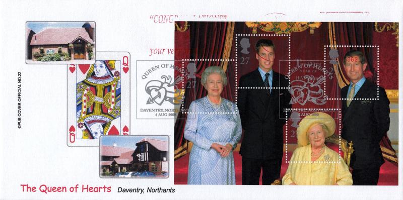 2000 (08) Queen Mother - Brazier 'Pub' Official + Congratulations On Your Very Special Day Meter Mark