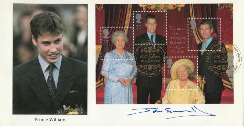 2000 (08) Queen Mother - Scott 'Prince William Special' - Signed John Swannell
