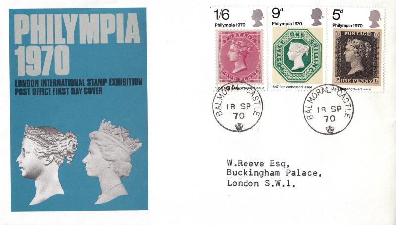 1970 (09) Philympia - PO - Balmoral Castle CDS