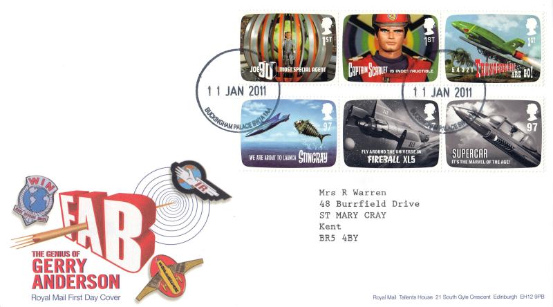 2011 (01) Gerry Anderson (Stamps) - RM - Buckingham Palace CDS