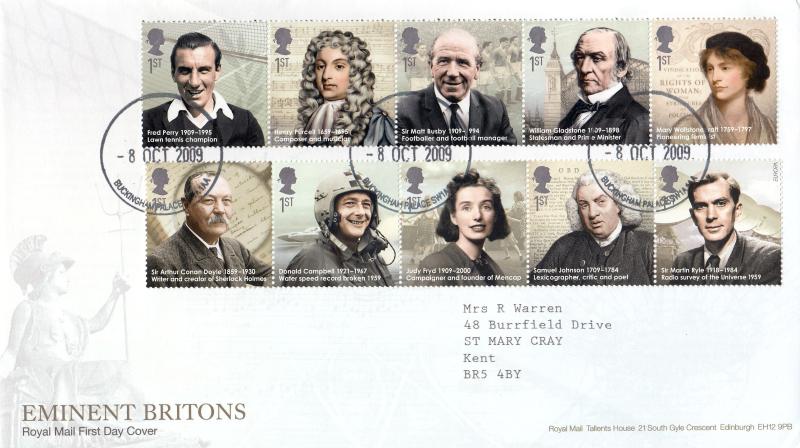 2009 (10) Eminent Britons - RM - Buckingham Palace CDS