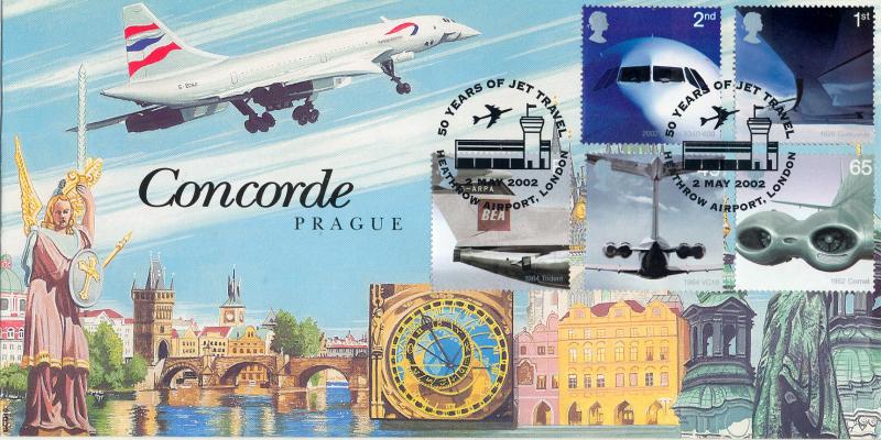 2002 (05) Airliners (Stamps) - Cambridge 'Concorde Over Prague' Official