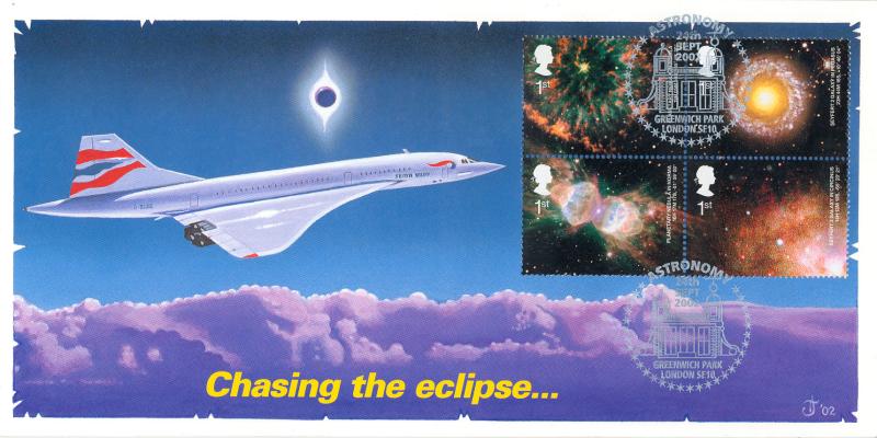 2002 (09) Astronomy M/S - Cambridge 'Concorde Chasing The Eclipse' Official