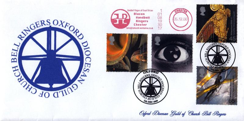 2000 (12) Sound & Vision - Brazier 'Oxford Church Bell Ringers' Official + Blacon Handbell Ringers Meter Mark