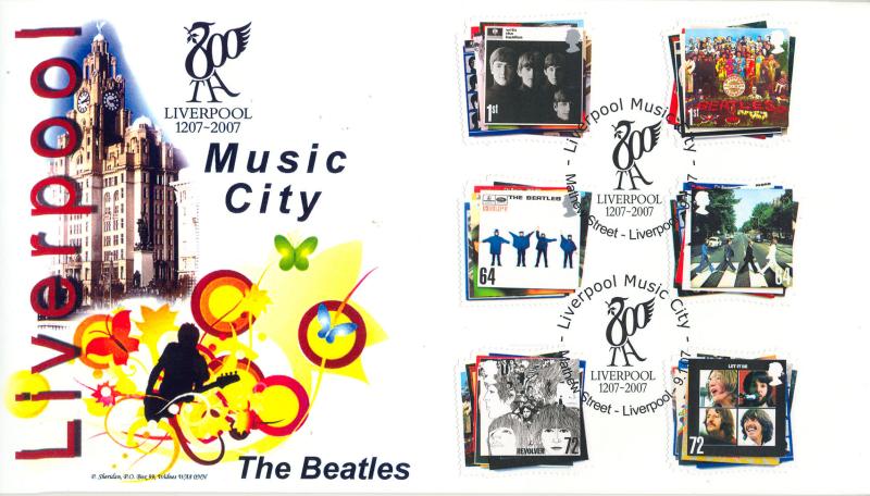 2007 (01) The Beatles (Stamps) - Sheridan 'Liverpool Music City' Official