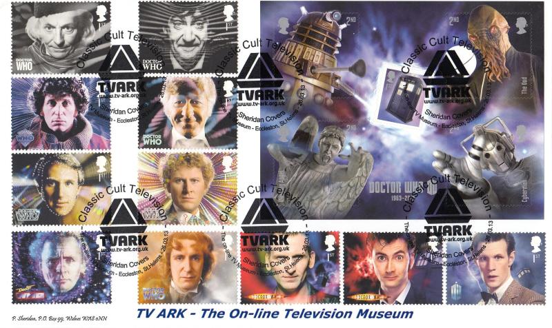 2013 (03) Dr Who (Stamps & M/S) - Sheridan 'TV Ark' Double Official