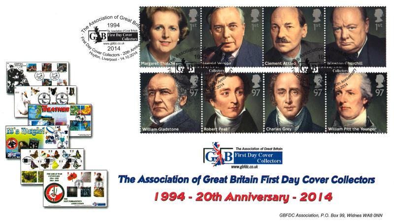 2014 (10) British Prime Ministers - GBFDC '20th Anniversary' Official  - Signed by the Committee Members