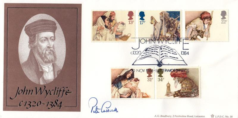 1984 (11) Christmas - Bradbury LFDC 38 Official - Signed by Rev. Peter Casswell