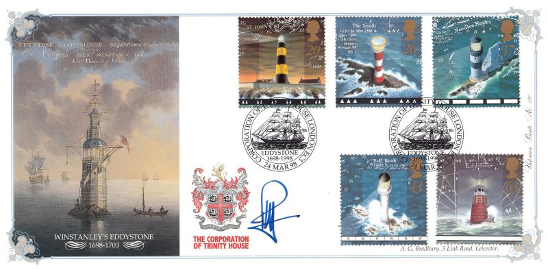 1998 (03) Lighthouses - Bradbury VP 120 Official - Signed by Captain P.H. King