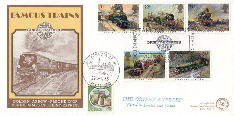 1985 (01) Trains - G&P VSOE (Venice Simplon-Orient-Express) Official - Doubled in Venice