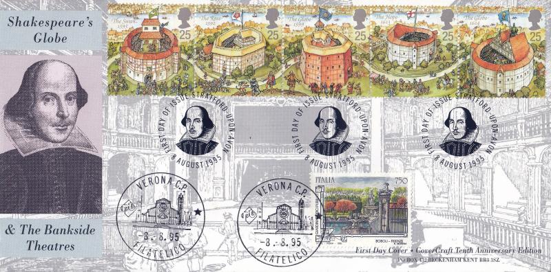 1995 (08) Shakespeare - Covercraft 'Bankside' Official - Stratford-Upon-Avon H/S - Doubled in Verona